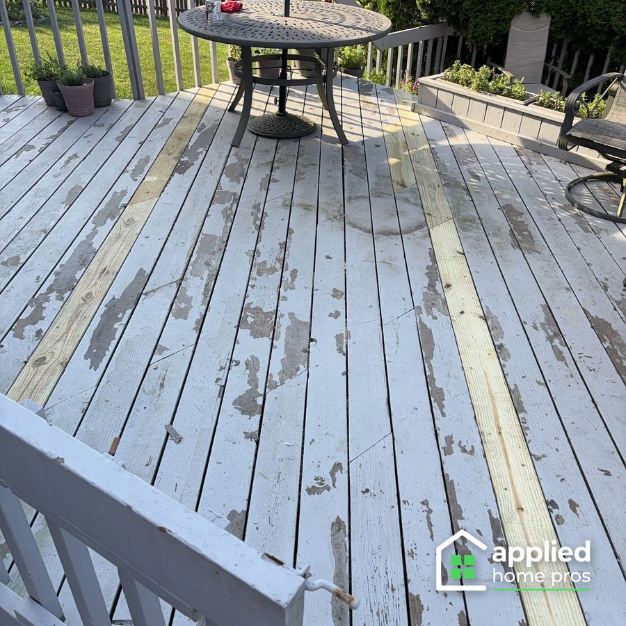 Deck board repair in Naperville