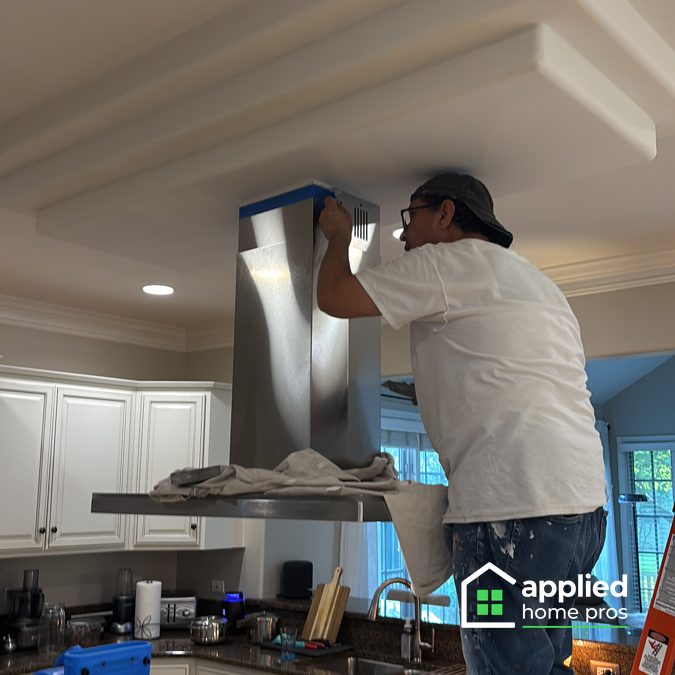 Range hood & lighting install in Naperville